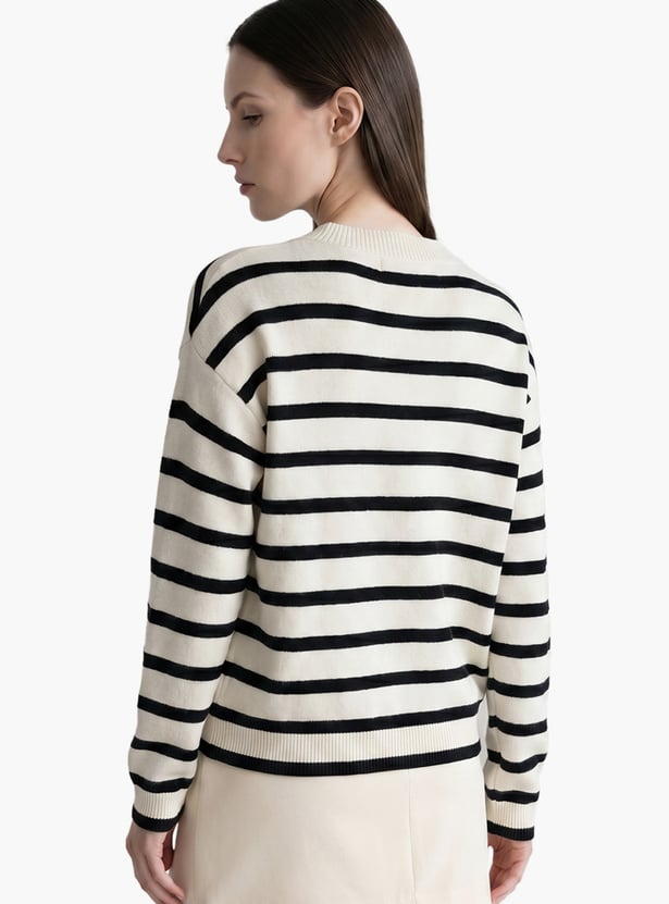 VERO MODA Striped Pullover Sweater