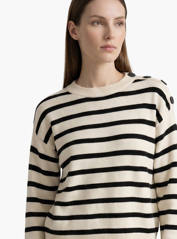 VERO MODA Striped Pullover Sweater