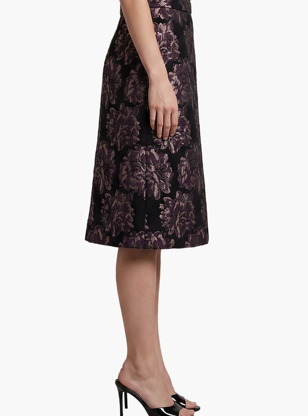 VERO MODA Floral Jacquard Pencil Skirt