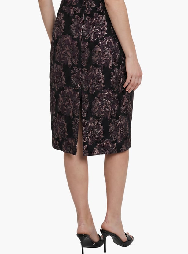 VERO MODA Floral Jacquard Pencil Skirt