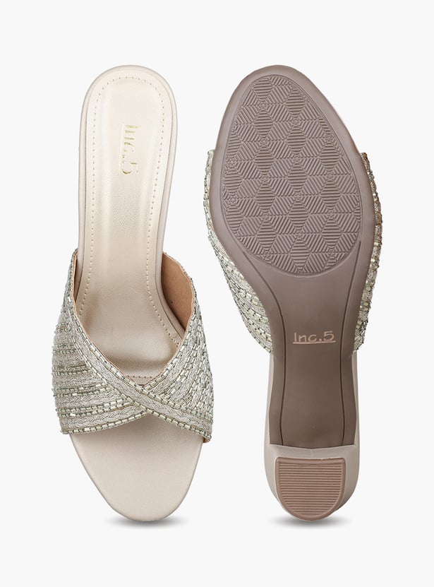 INC.5 Embellished Block Heels