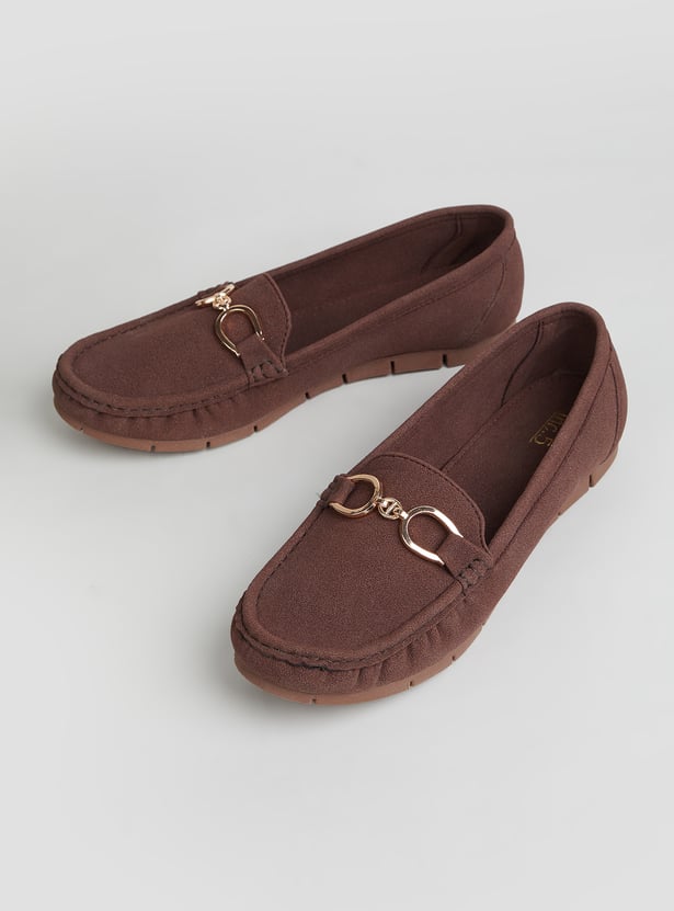 INC.5 Solid Round Toe Loafers