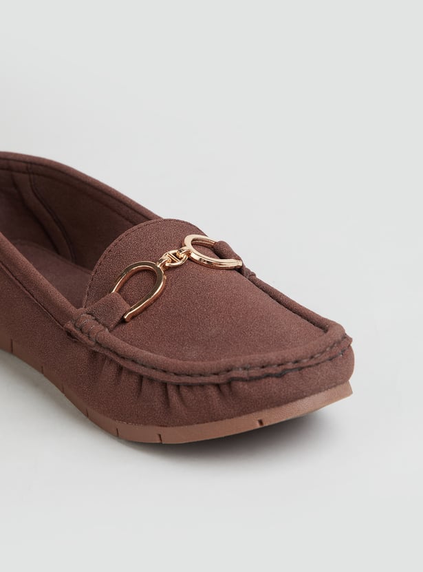 INC.5 Solid Round Toe Loafers