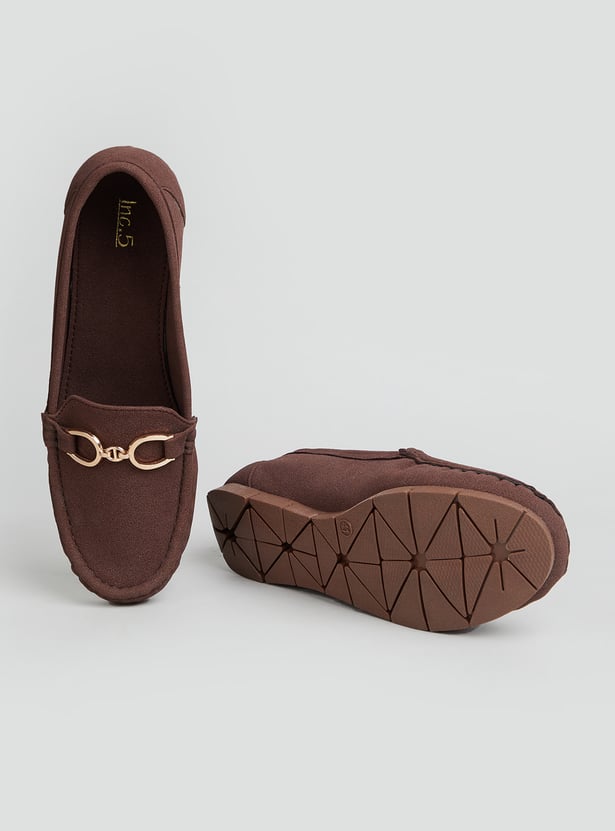 INC.5 Solid Round Toe Loafers