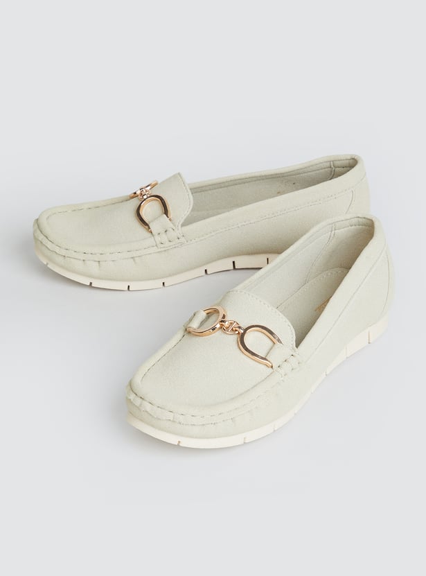 INC.5 Solid Round Toe Loafers