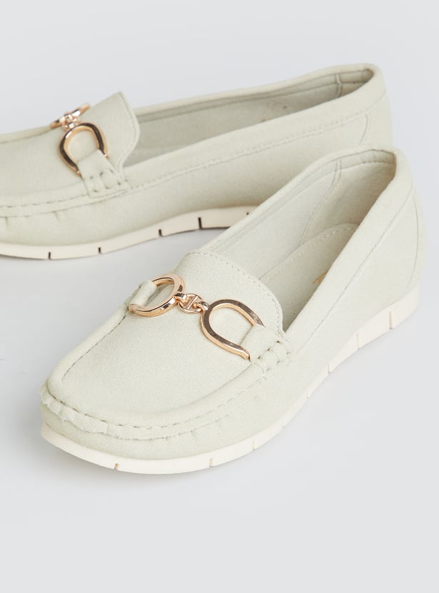 INC.5 Solid Round Toe Loafers
