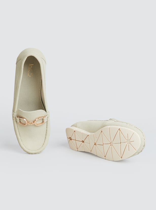 INC.5 Solid Round Toe Loafers