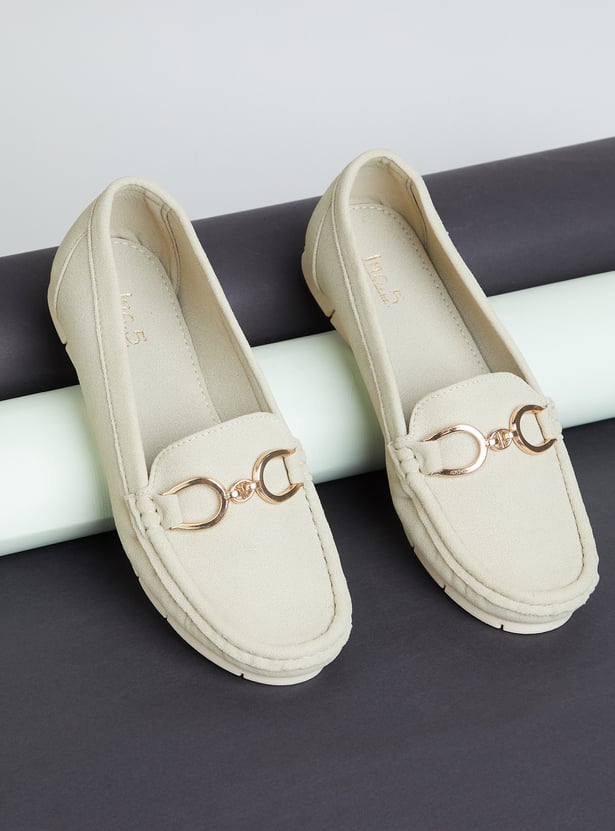 INC.5 Solid Round Toe Loafers