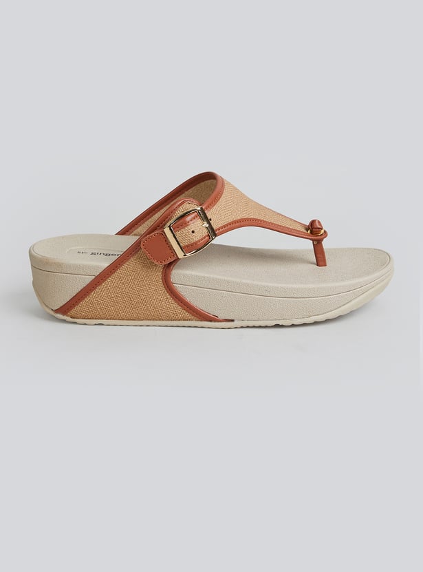 GINGER Solid Thong Strap Flip Flops