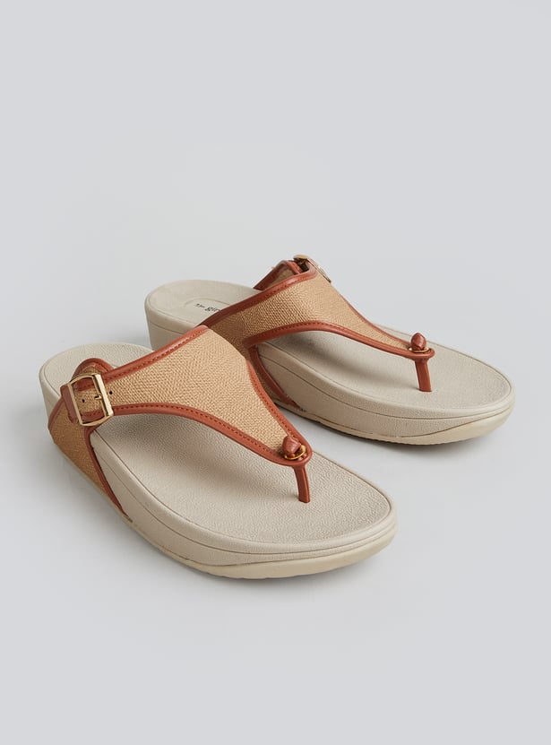 GINGER Solid Thong Strap Flip Flops