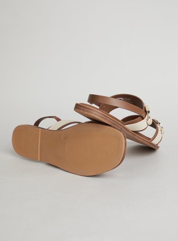 CODE Solid Open Toe Slingback Sandals