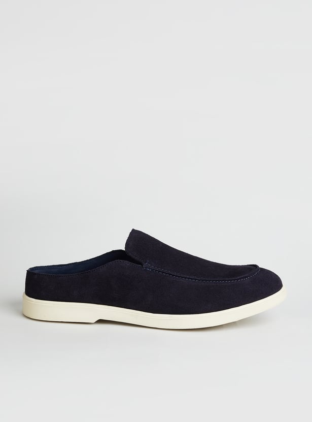 CODE Solid Suede Slip-On Shoes