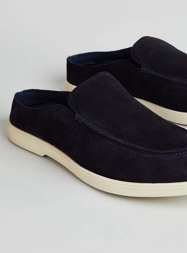 CODE Solid Suede Slip-On Shoes