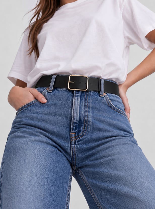 GINGER Solid Leather Belt