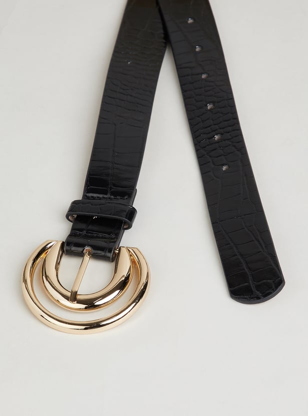 GINGER Embossed Tang Buckle Belt