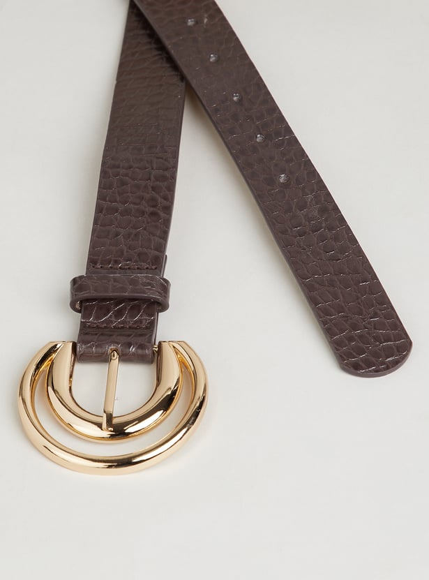 GINGER Embossed Tang Buckle Belt