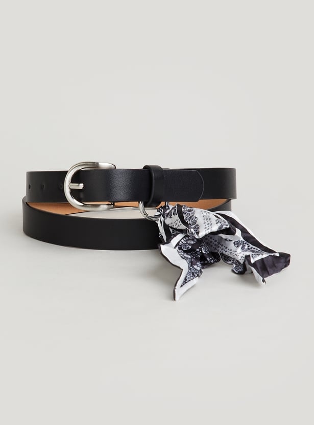 GINGER Solid Belt with Scarf Detail