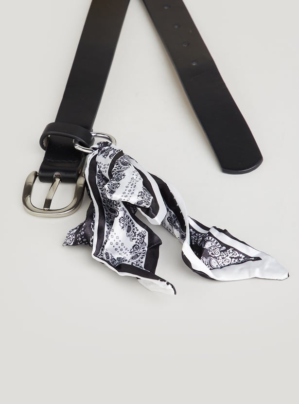 GINGER Solid Belt with Scarf Detail