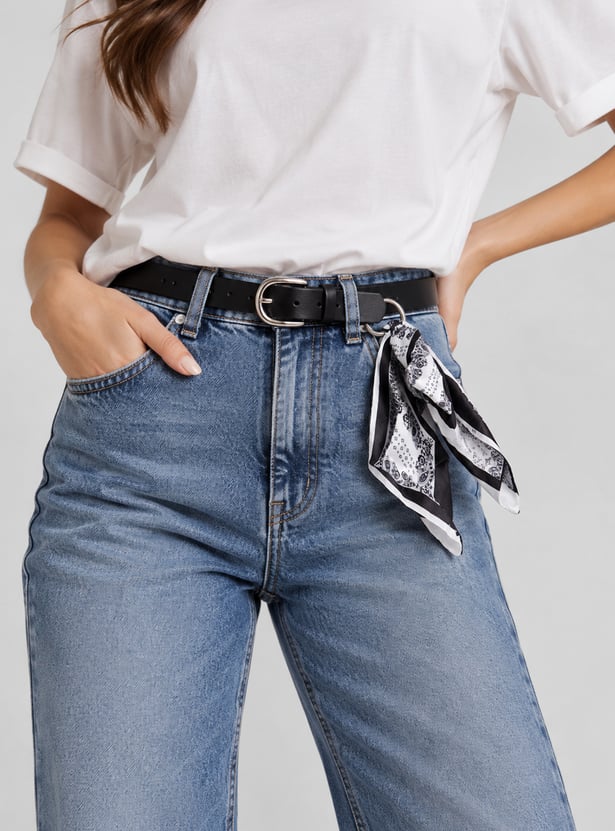 GINGER Solid Belt with Scarf Detail