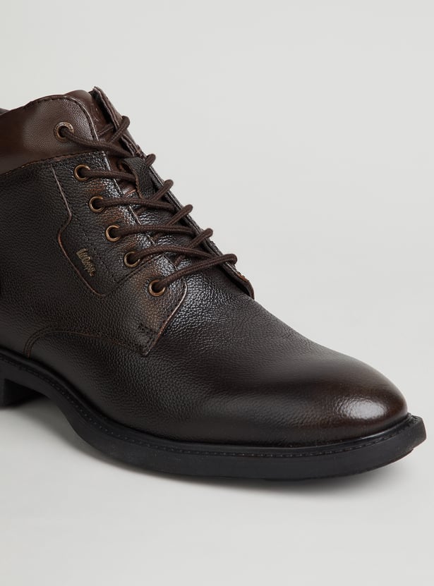 LEE COOPER Textured Lace-Up Boots