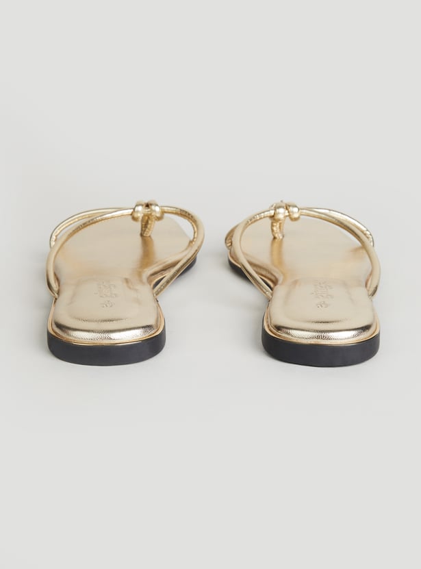 GINGER Solid Open Toe Flats