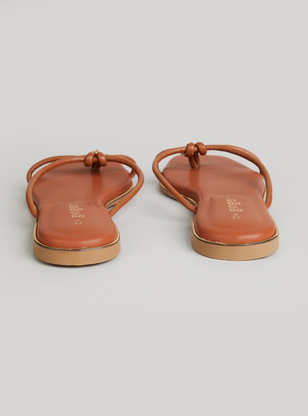 GINGER Solid Open Toe Flats