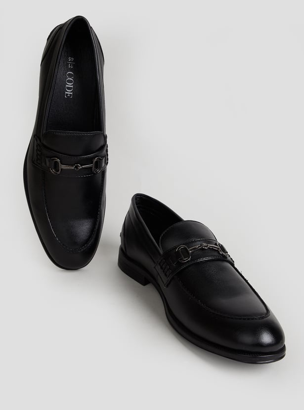 CODE Solid Horsebit Loafers