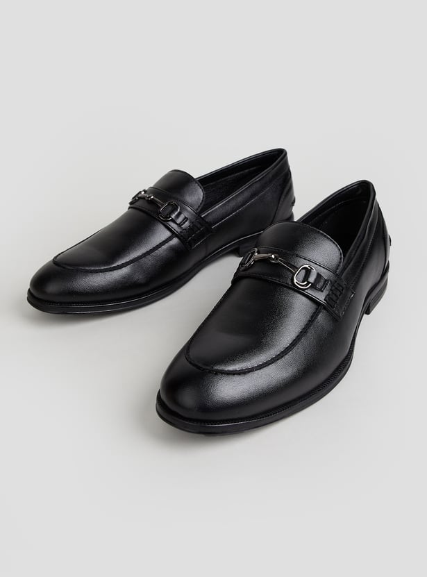 CODE Solid Horsebit Loafers