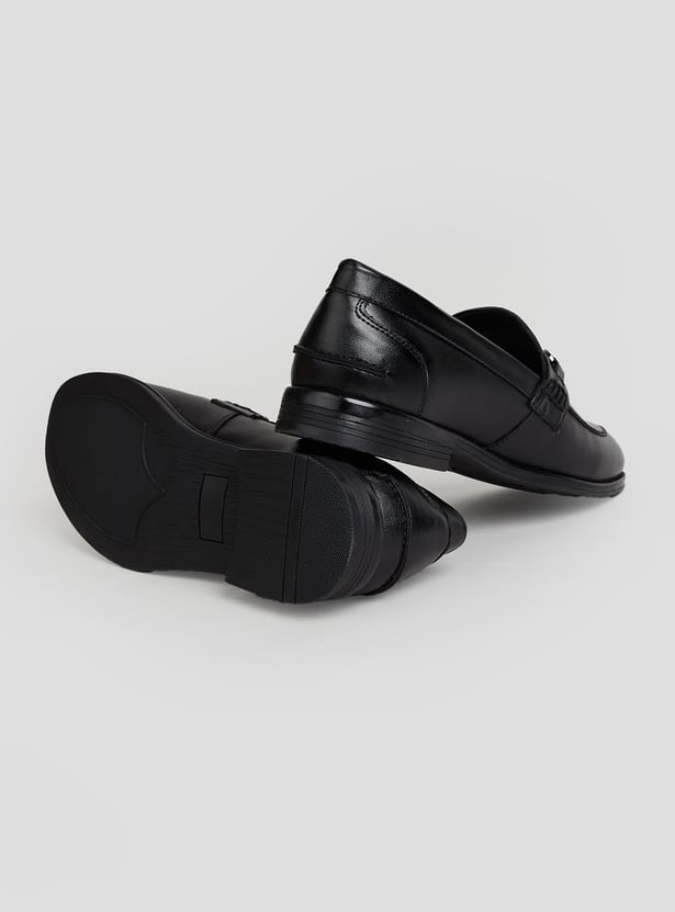 CODE Solid Horsebit Loafers