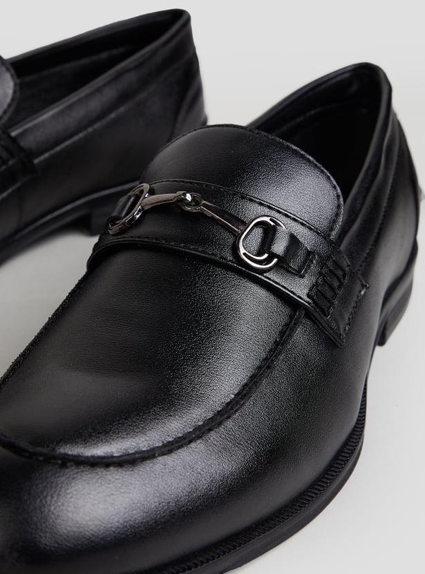 CODE Solid Horsebit Loafers