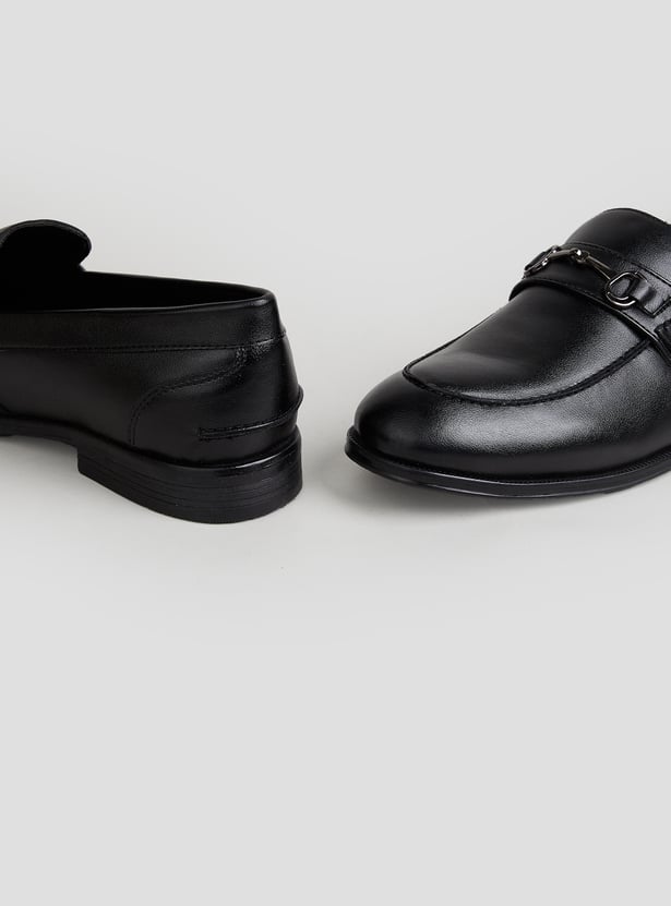 CODE Solid Horsebit Loafers