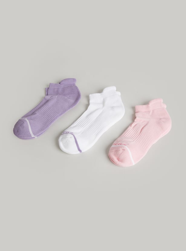 SKECHERS Solid Ankle Length Socks - Pack of 3