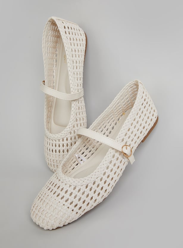 GINGER Open-Weave Pattern Mary Janes