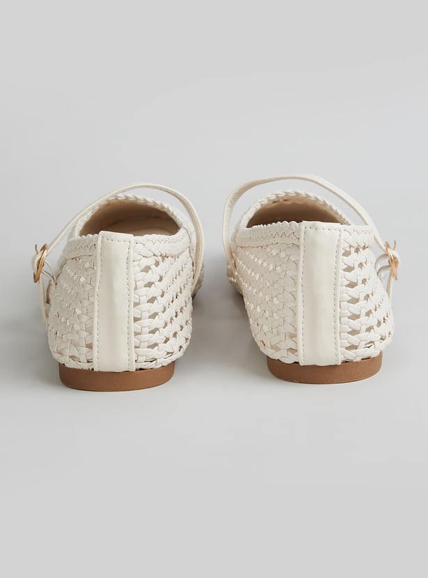 GINGER Open-Weave Pattern Mary Janes