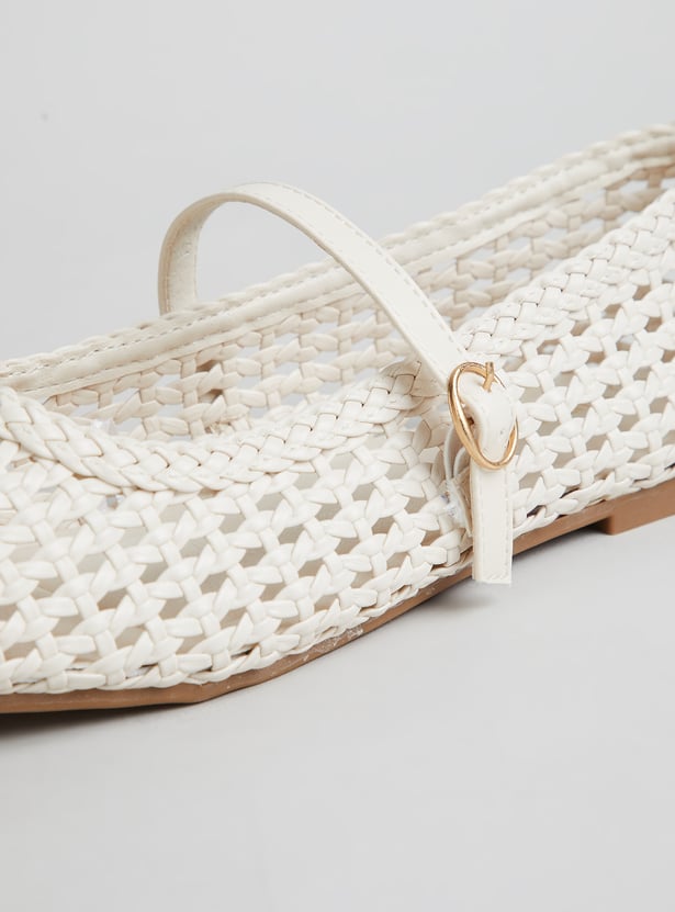 GINGER Open-Weave Pattern Mary Janes