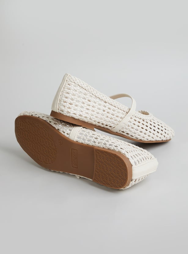 GINGER Open-Weave Pattern Mary Janes