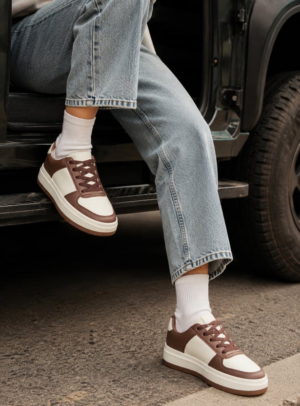 GINGER Colourblock Lace-Up Sneakers