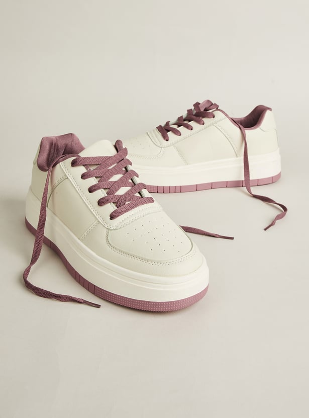 GINGER Colourblock Lace-Up Sneakers