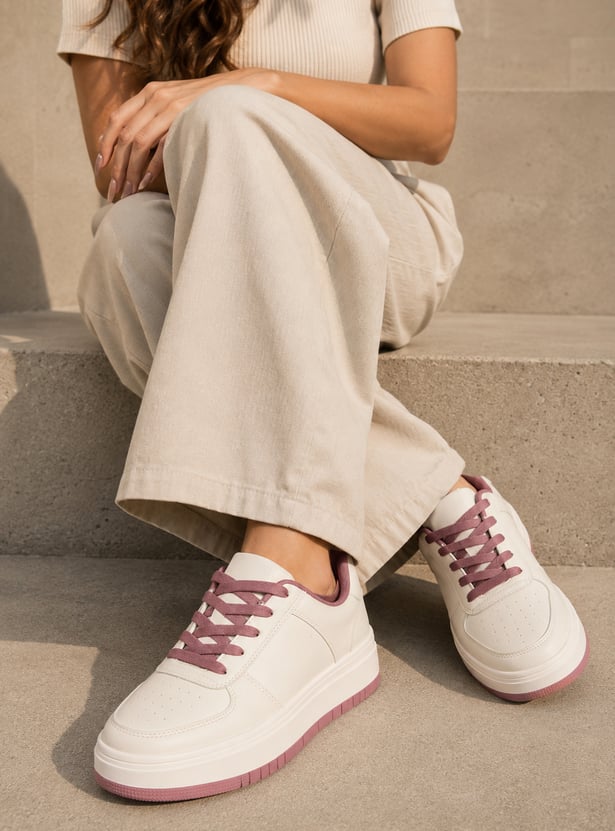 GINGER Colourblock Lace-Up Sneakers
