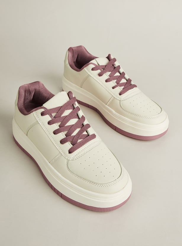 GINGER Colourblock Lace-Up Sneakers