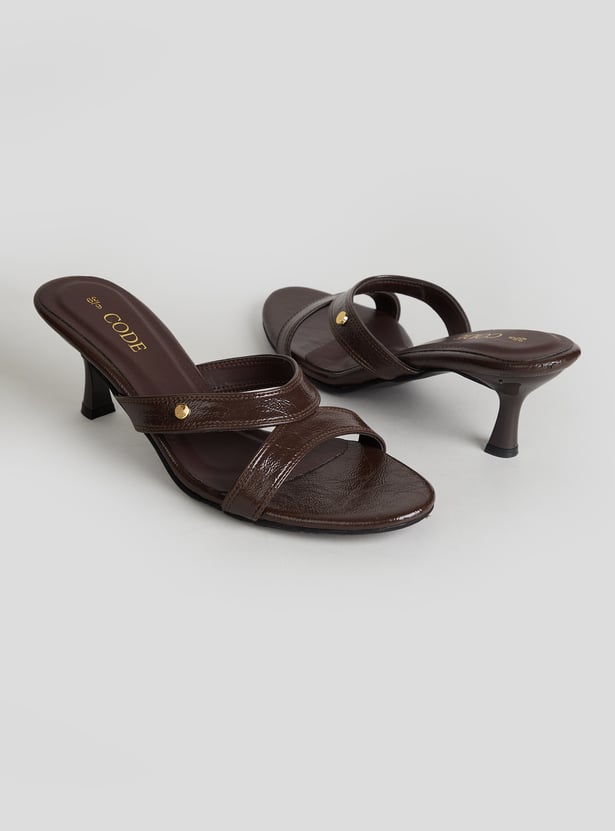CODE Open Toe Kitten Heels