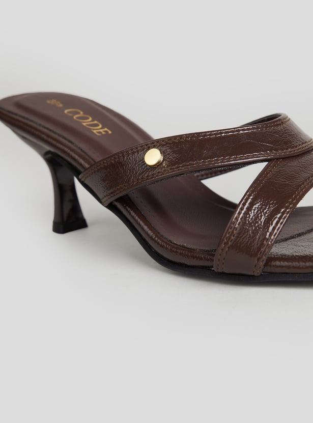 CODE Open Toe Kitten Heels