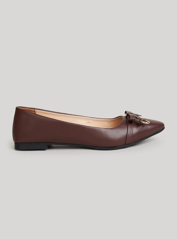 CODE Bow-Detailed Ballerinas