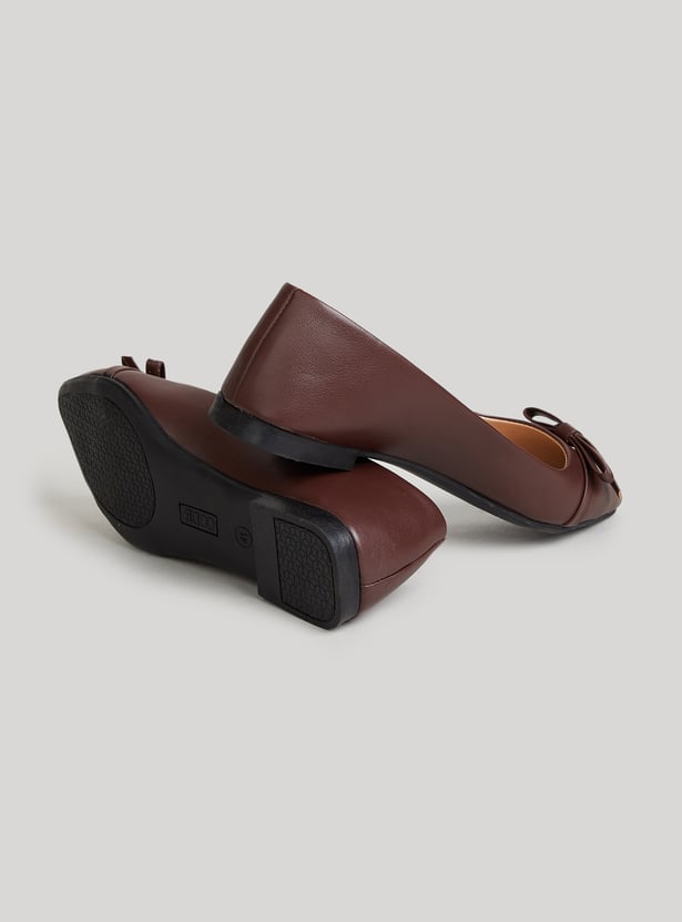 CODE Bow-Detailed Ballerinas