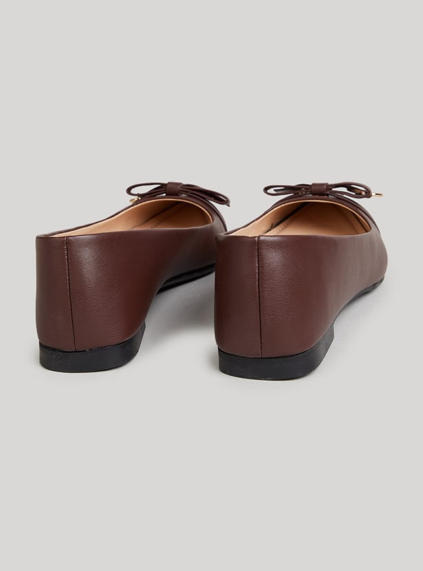 CODE Bow-Detailed Ballerinas