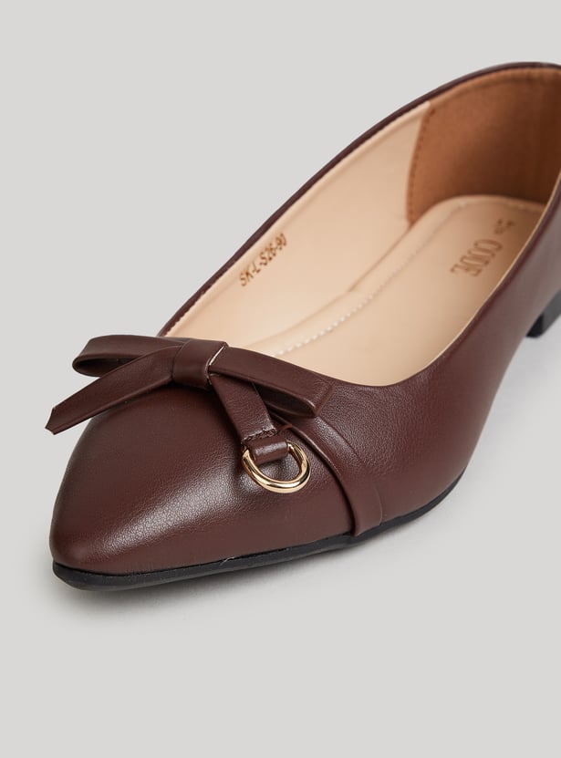 CODE Bow-Detailed Ballerinas