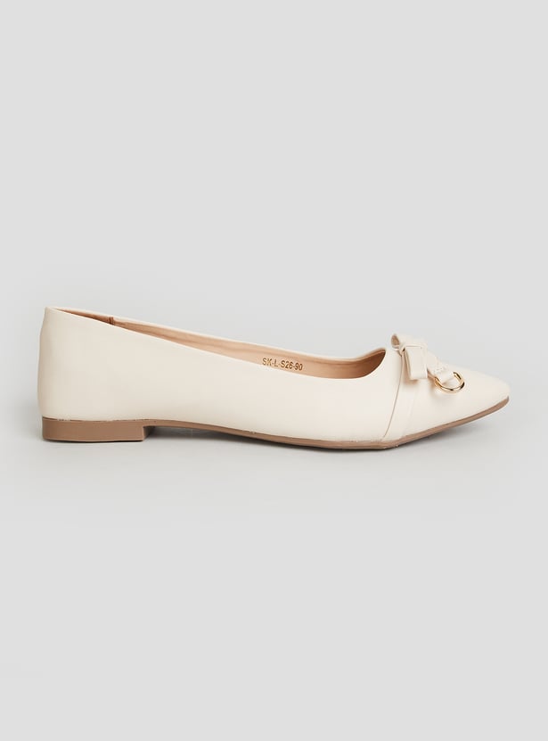 CODE Bow-Detailed Ballerinas