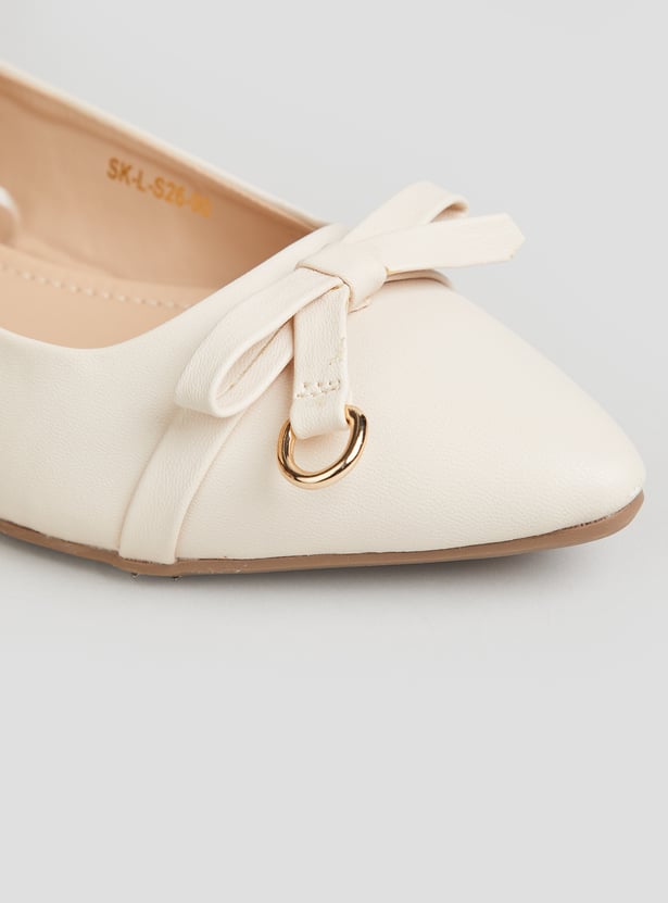 CODE Bow-Detailed Ballerinas