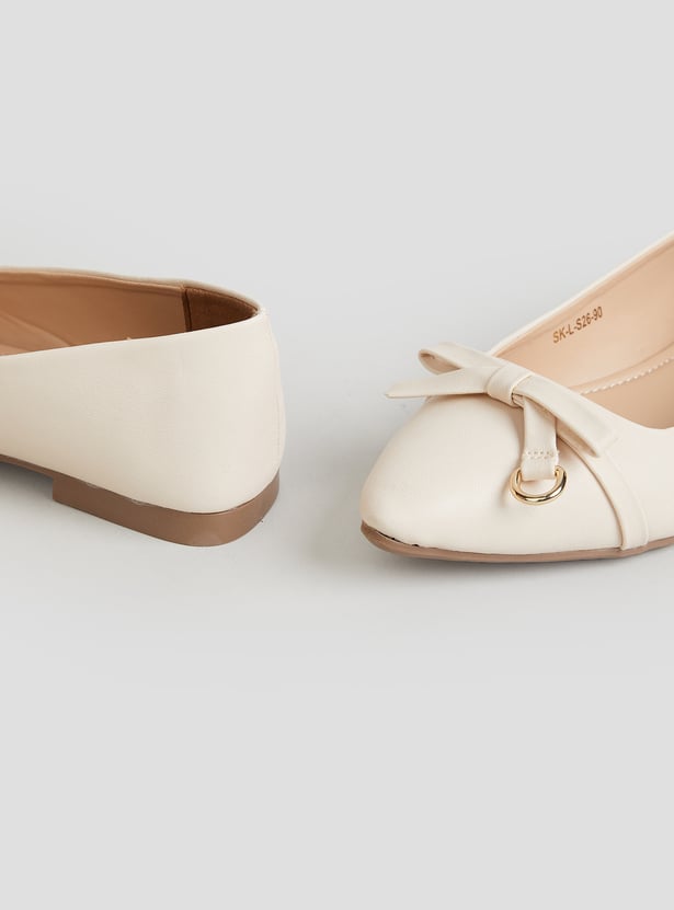 CODE Bow-Detailed Ballerinas