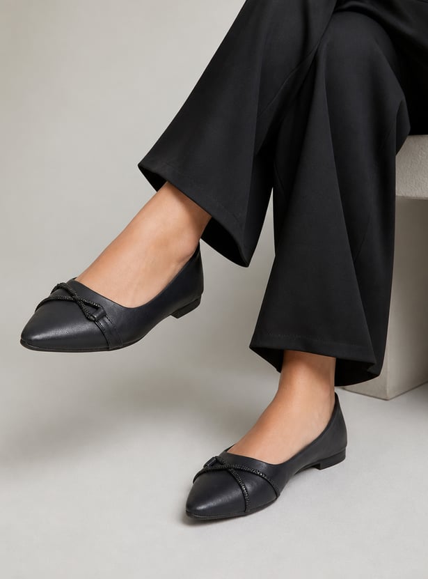 GINGER Embellished Pointed Ballerinas